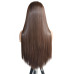 New matte high temperature silk chemical fiber front lace headgear mixed color long straight hair #999933361
