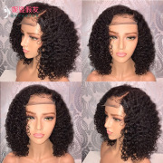 New product explosions Europe and America wigs women's front lace chemical fiber short curly hair wig set factory spot wholesale LS-133 #9117089