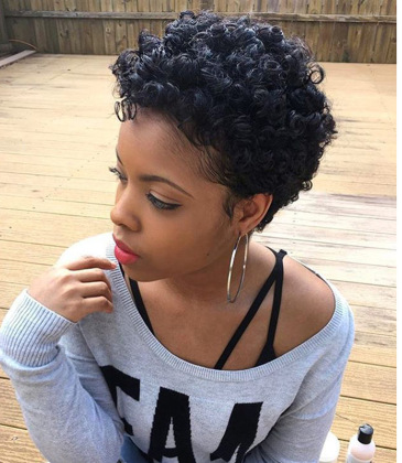 Wig female fashion African women Bobo middle-aged and elderly black wave short curly hair #999909700
