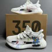 Adidas shoes for Adidas Yeezy 350 Boost by Kanye West Graffiti Low Sneakers  #A40049