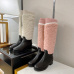 2022 winter new 40cm long boots lamb wool leather Chanel shoes for Women Chanel Boots #999928573
