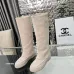 Chanel shoes for Women Chanel Boots CC High Boots Black/White #A54031