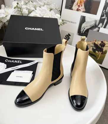 Chanel shoes for Women Luxury Designer Sheepskin Leather Ankle Boot #A54032