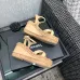 Women's Chanel Espadrille Wedge Sandals with Woven Straps #A45808