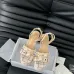 Women's Chanel Tweed Platform Sandals with Pearl Embellishments #A45802