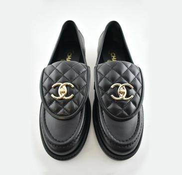 Chanel 2022 Black Quilted Flap Turnlock CC Logo Mule Slip On Flat Loafer Size 35-41 #999925842