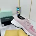 Chanel Denim Suede Calfskin Neon Orange CC Logo Trainers #A53211