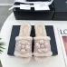 Chanel shoes for Women's Camellia Platform Slippers Heel Height:4cm #A54029