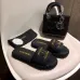 Chanel shoes for Women's Chanel slippers Black/Blue #A47904