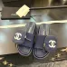 Chanel shoes for Women's Chanel slippers Black/Blue #A47923