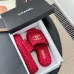 Chanel shoes for Women's Chanel slippers Black/White/Red #A47908