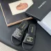 Chanel shoes for Women's Chanel slippers Black/White/Red #A47908
