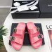 Chanel shoes for Women's Chanel slippers Camellia Pink #A48710