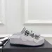 Chanel shoes for Women's Chanel slippers Camellia Silver #A48709