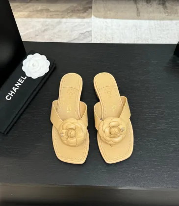Chanel shoes for Women's Chanel slippers Leather mules Camellia #A54188