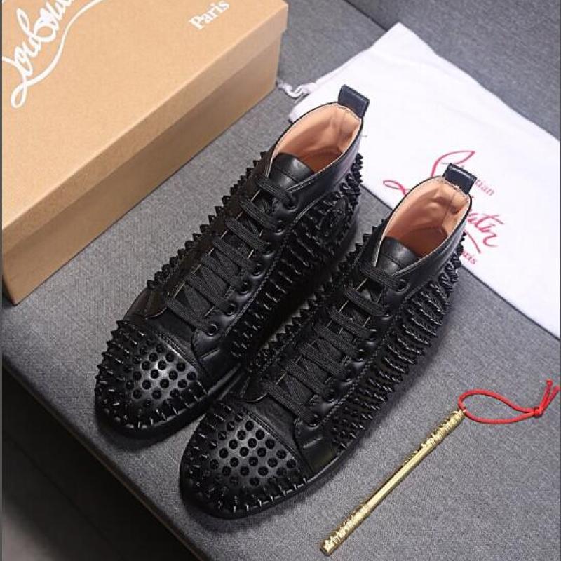 Buy Cheap Christian Louboutin Bottom Red Bottoms Studded Spikes CL Mens ...