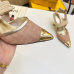 Fendi Slingback Hummingbird High Heels Mesh Embroidery High Heel Shoes #A23175