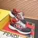 Fendi shoes for Men's Fendi New Domino Sneakers Grey/Red #A52995