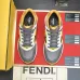 Fendi shoes for Men's Fendi New Domino Sneakers Grey/Yellow #A52996