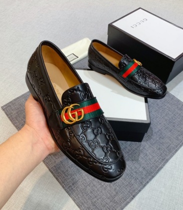 GUCCI Men Leather shoes Brand G Loafers #9130688