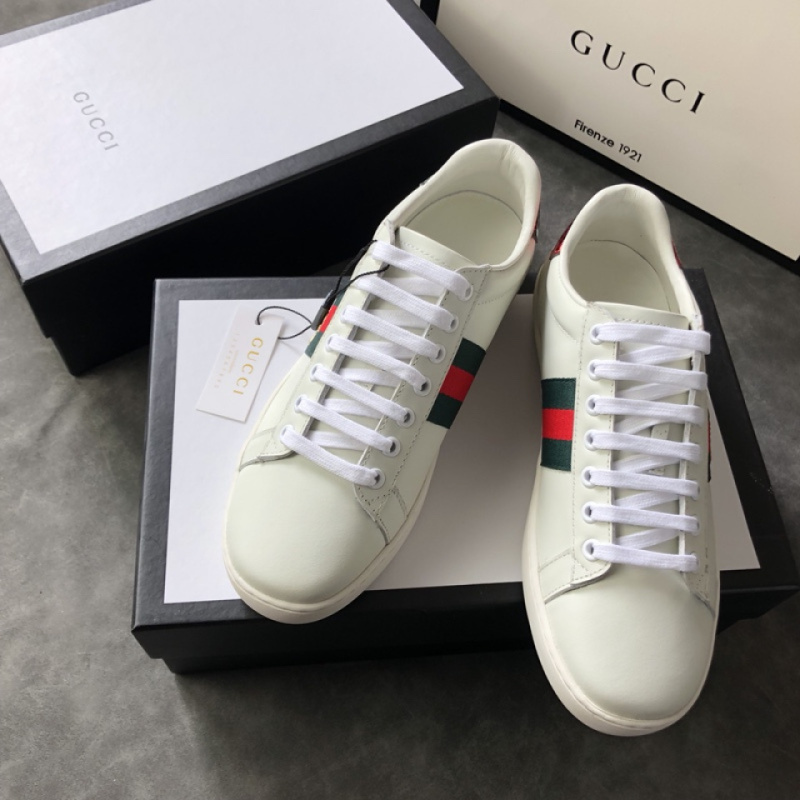 Buy Cheap Gucci Bee White sneakers cowhide casual shoes sheepskin ...