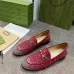 Gucci Shoes for Women Horsebit Loafers Red #A48780
