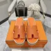 Hermes sandals for Women Heels 7cm Orange #A38812