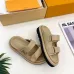 Louis Vuitton Shoes Classic couple slippers Apricot #A48720