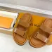 Louis Vuitton Shoes Classic couple slippers Khaki #A48719