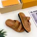 Louis Vuitton Shoes Classic couple slippers Khaki #A48719