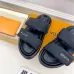 Louis Vuitton Shoes for Louis Vuitton Unisex Shoes Pool Pillow Black #A48714