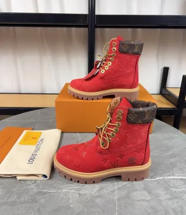 Louis Vuitton x Timberland boots for Louis Vuitton Unisex Shoes 3.5CM #A44154