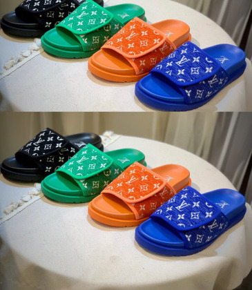  MONOGRAM Unisex Sandals Green/Blue/Orange/Black #A22415