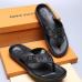 Men Louis Vuitton Slippers Casual Leather flip-flops Double leather high quality outsole wear resistant #9874786