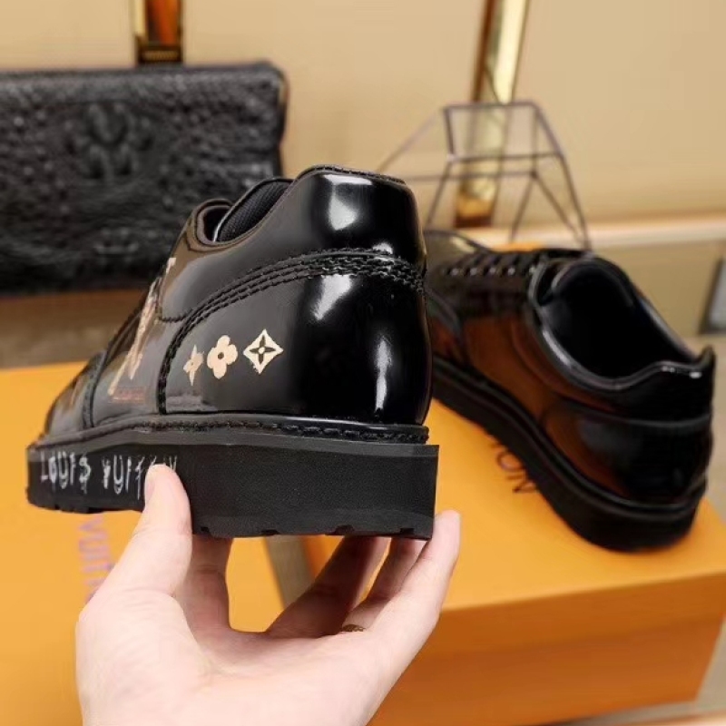 Buy Cheap Louis Vuitton New Black Sneakers Leather Designed Shoe #99901039 from www.bagssaleusa.com