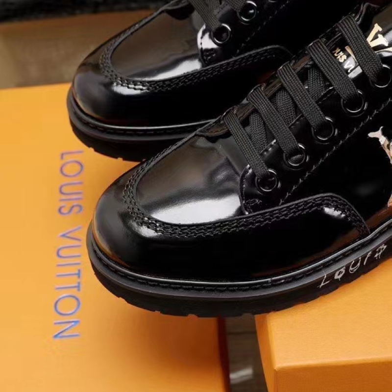 Buy Cheap Louis Vuitton New Black Sneakers Leather Designed Shoe #99901039 from www.semashow.com