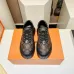 Louis Vuitton Black Sneakers: Patent Leather &amp; Iconic LV Logo, Merging Luxury and Edge Black/White/Brown #A54199