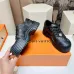Louis Vuitton Black Sneakers: Patent Leather &amp; Iconic LV Logo, Merging Luxury and Edge Black/White/Brown #A54199