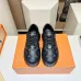 Louis Vuitton Black Sneakers: Patent Leather &amp; Iconic LV Logo, Merging Luxury and Edge Black/White/Brown #A54199