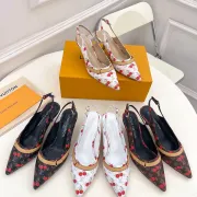 Louis Vuitton Shoes for Women's Louis Vuitton Pumps Chérie Slingback Pumps Black/White #A54180