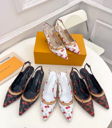 Louis Vuitton Shoes for Women's Louis Vuitton Pumps Chérie Slingback Pumps Black/White #A54180