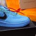 Nike x OFF-WHITE Air Force 1 shoes High Quality Blue #999928123