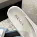 Prada Shoes for Women's Prada Slippers  Rubber Thong Sandals Black/White #A54181