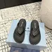Prada Shoes for Women's Prada Slippers  Rubber Thong Sandals Black/White #A54181