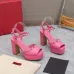 2023SS Valentino Shoes The latest metal rivets wedge high platform sandals #A23191