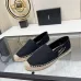 YSL women's espadrilles Flats Black/Gold/White/Pink #A44171