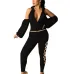 Designer Tie Wrap Top And Long Pant Sets