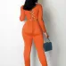 Reversible Skinny Tie Wrap T Shirt 2 Piece Pant Sets