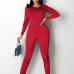 Reversible Skinny Tie Wrap T Shirt 2 Piece Pant Sets