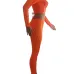 Reversible Skinny Tie Wrap T Shirt 2 Piece Pant Sets